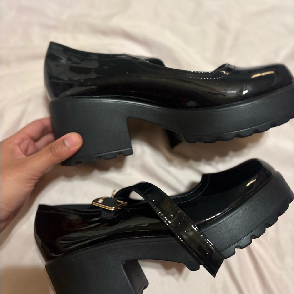 Black Patent Leather Mary Jane Shoes